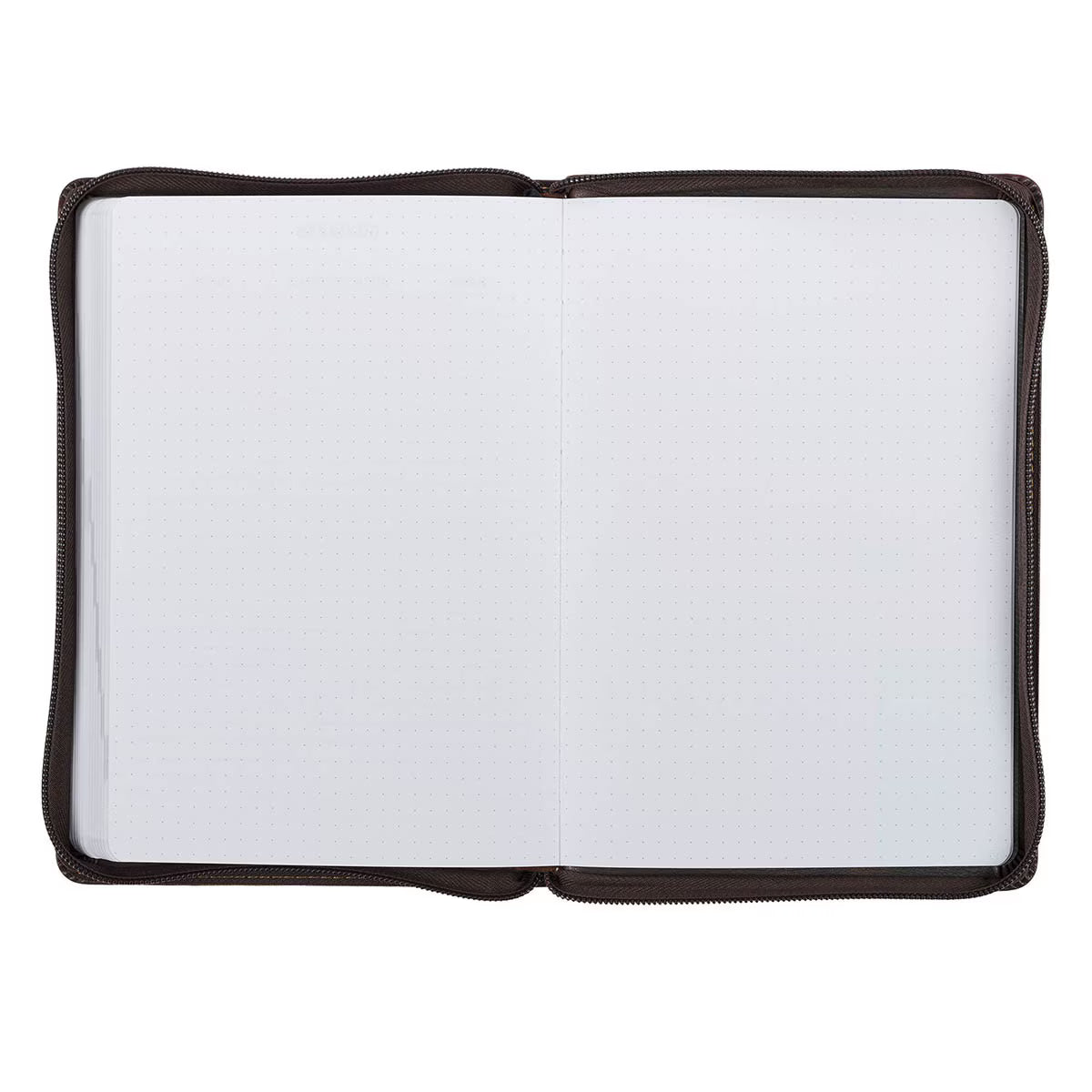 2027 A Man's Heart Smoked Walnut Faux Leather Executive Planner with Zipper Closure - Proverbs 16:9