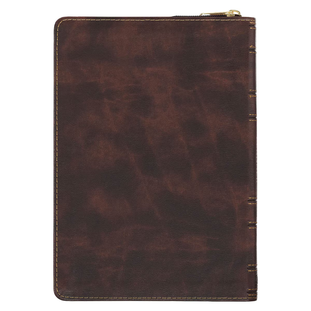 2027 A Man's Heart Smoked Walnut Faux Leather Executive Planner with Zipper Closure - Proverbs 16:9