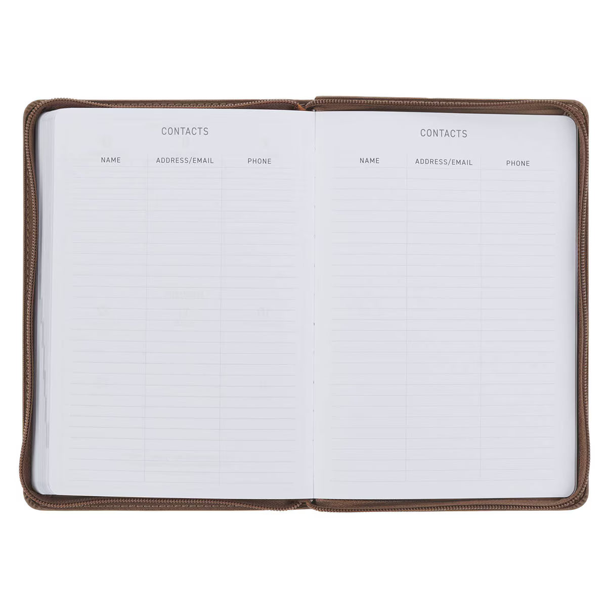 2027 I Can Do All This Truffle Brown Faux Leather Executive Planner with Zipper Closure - Philippians 4:13