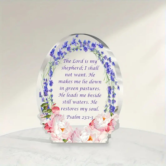 1pc, Acrylic Decorative Ornament, Bible Verse