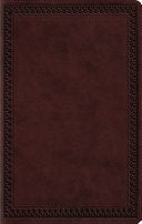 ESV Large Print Value Thinline Bible (TruTone, Mahogany, Border Design)