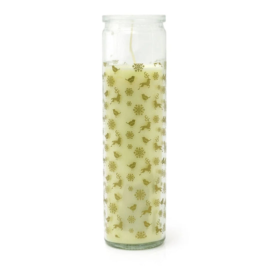 Christmas Advent Pillar Candle in Glass Jar | Pillar Christmas Candle 21cm