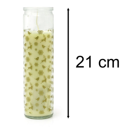 Christmas Advent Pillar Candle in Glass Jar | Pillar Christmas Candle 21cm