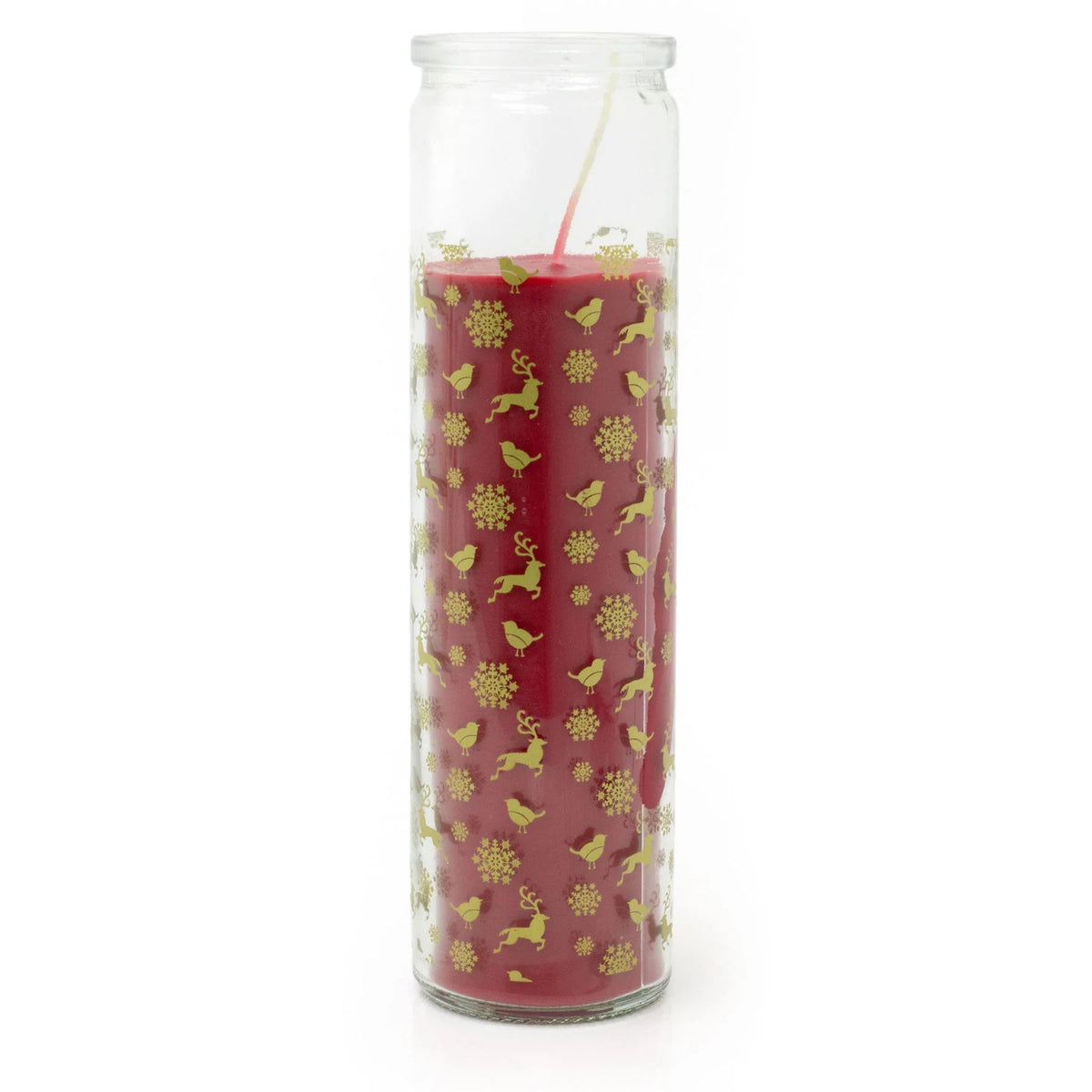 Christmas Advent Pillar Candle in Glass Jar | Pillar Christmas Candle 21cm
