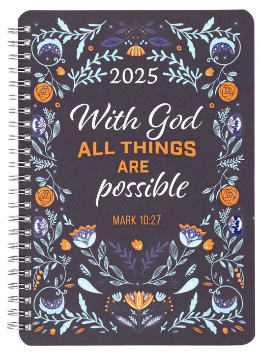 All Things Are Possible 2025 Wirebound Weekly Planner - Mark 10:27