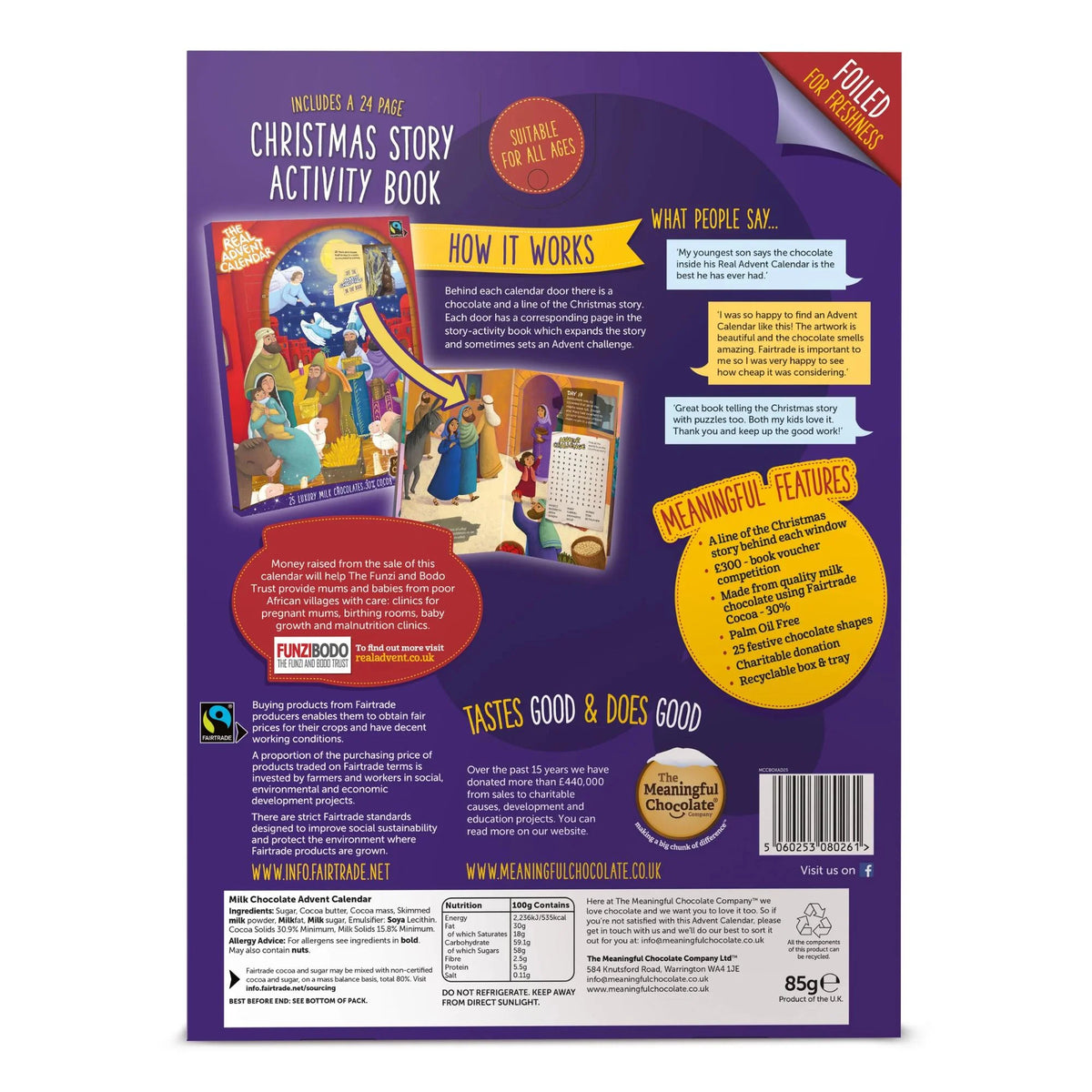The Real Advent Calendar - With Fairtrade Chocolate's and a 24 Page Book 2026 Edition