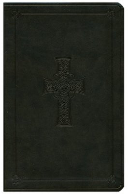 ESV Large Print Value Thinline Bible (TruTone, Olive, Celtic Cross Design)