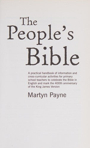 The People's Bible - A Practical Handbook of Information and Cross-Curricular Activities for Primary School Teachers