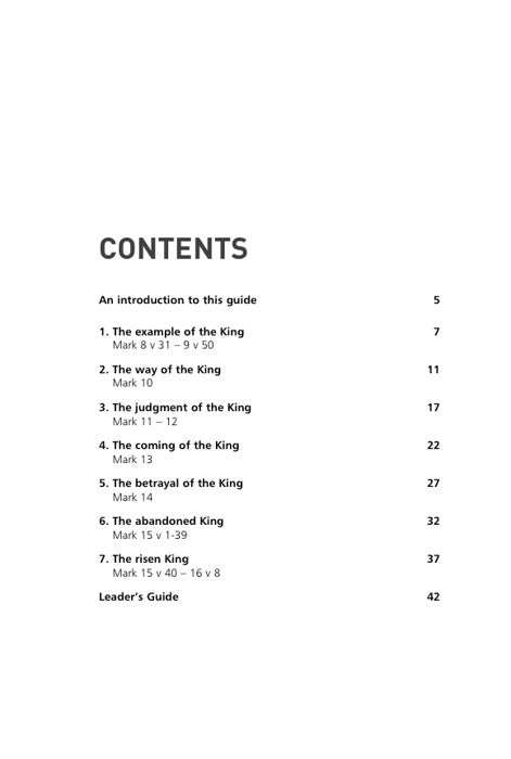 Mark 9-16: The Servant King